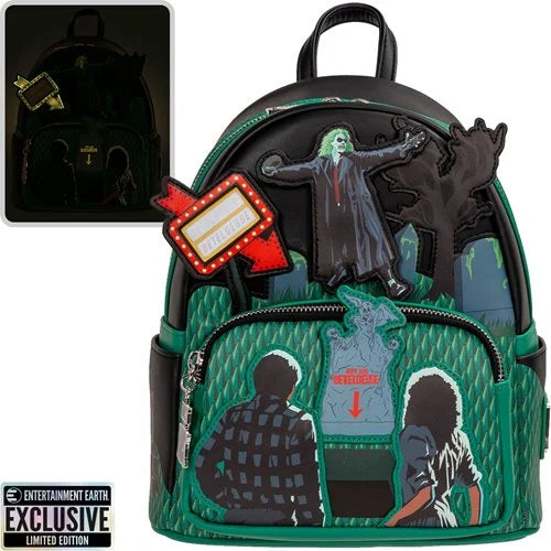 Loungefly Beetlejuice Graveyard Glow-in-the-Dark Mini-Backpack