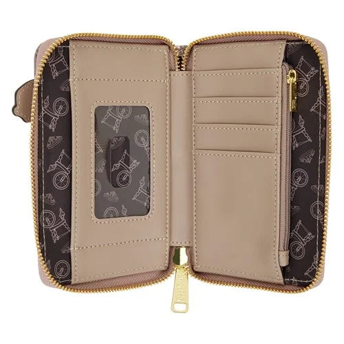Sleeping Beauty Spinning Wheel Zip Around Wallet