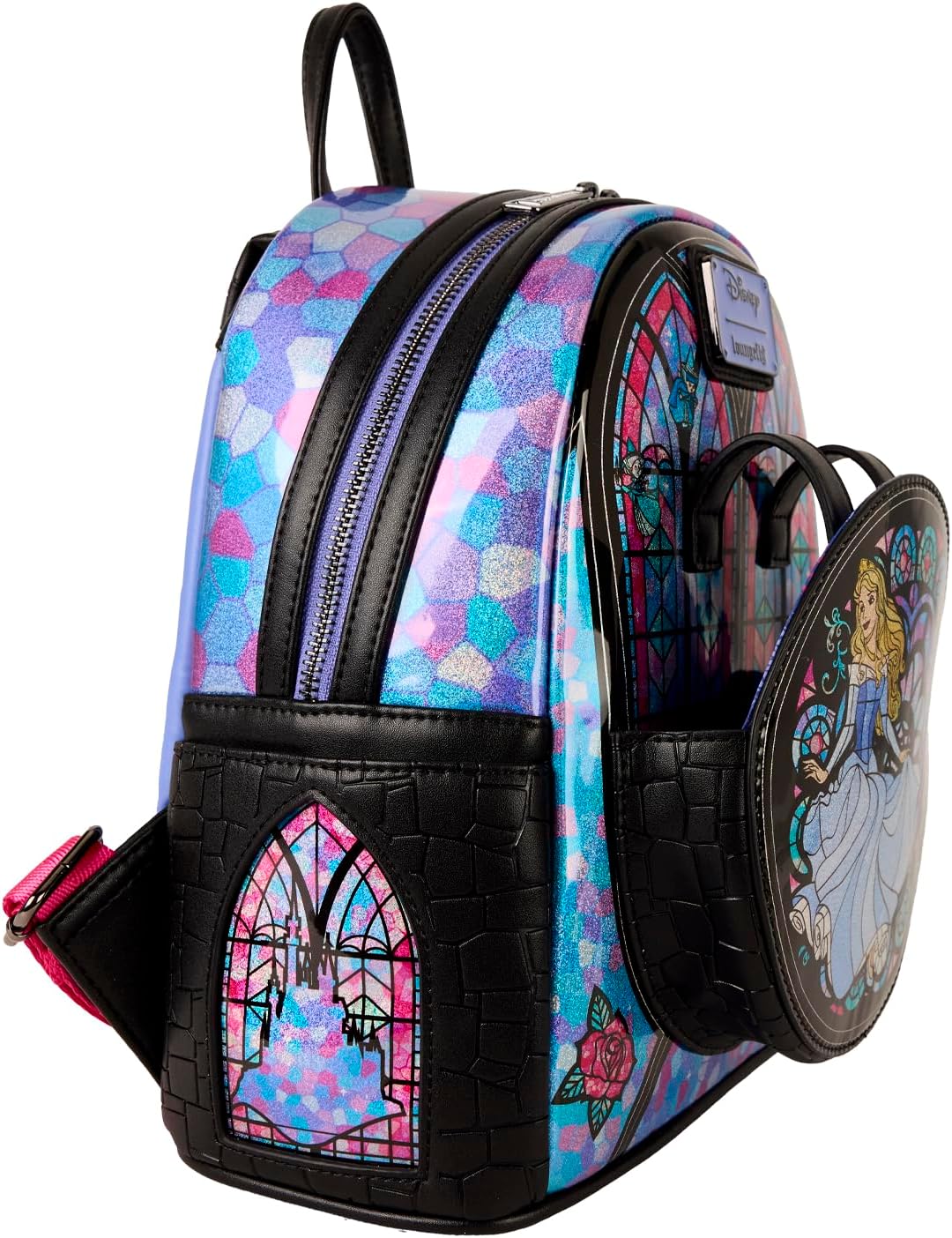 Loungefly Disney Princess Stained Glass: Sleeping Beauty Mini-Backpack, Amazon Exclusive