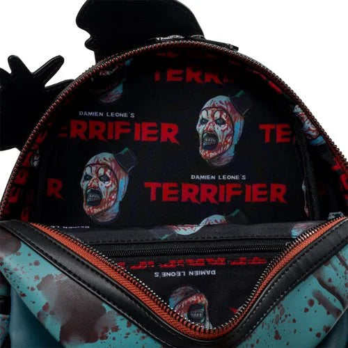 Terrifier Art the Clown Blood Splatter Glow-in-the-Dark Mini-Backpack - Entertainment Earth Exclusive