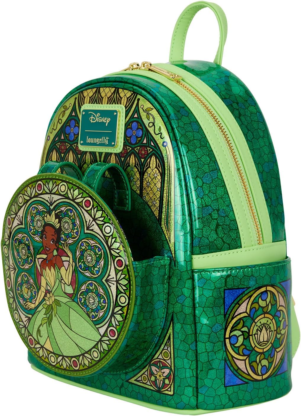 Loungefly Disney Princess Stained Glass Collection: Tiana Mini-Backpack, Amazon Exclusive