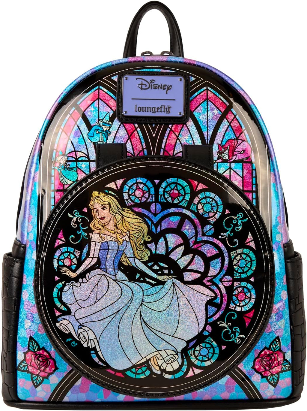 Loungefly Disney Princess Stained Glass: Sleeping Beauty Mini-Backpack, Amazon Exclusive