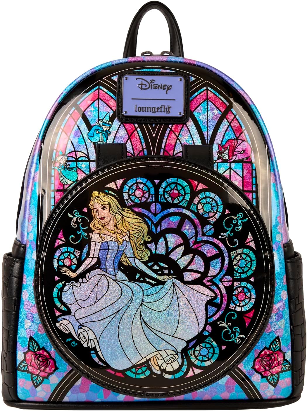 Loungefly Disney Princess Stained Glass: Sleeping Beauty Mini-Backpack, Amazon Exclusive