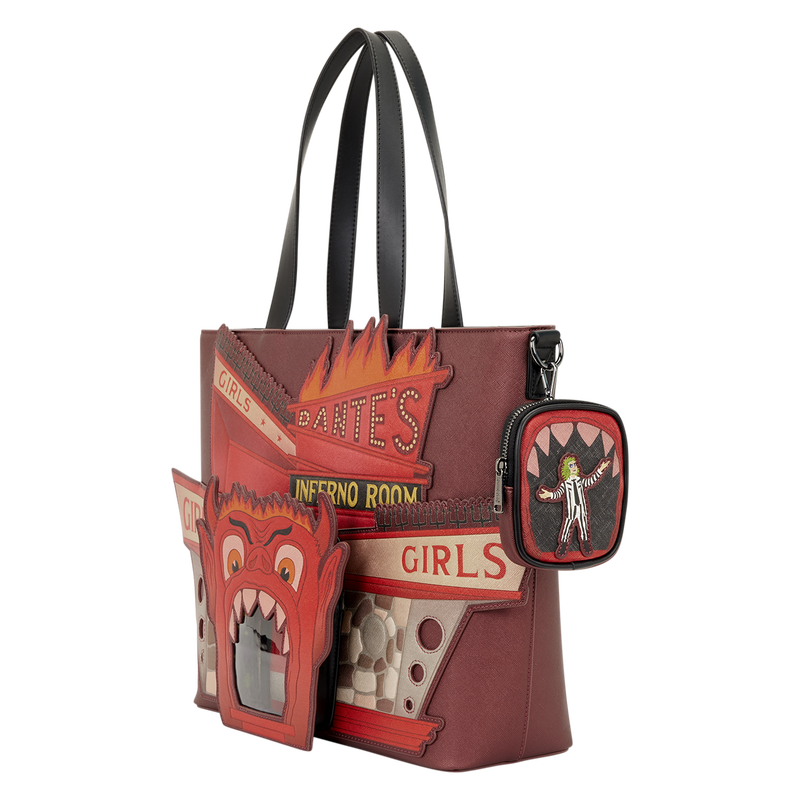 Beetlejuice Dante's Inferno Room Tote Crossbody Bag with Coin Bag