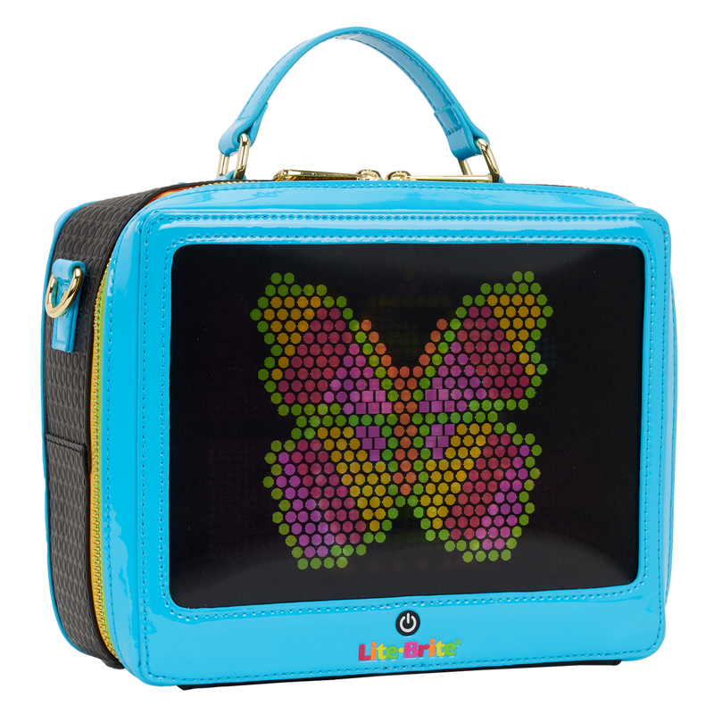 Lite-Brite Lenticular Glow Crossbody Bag with Coin Bag