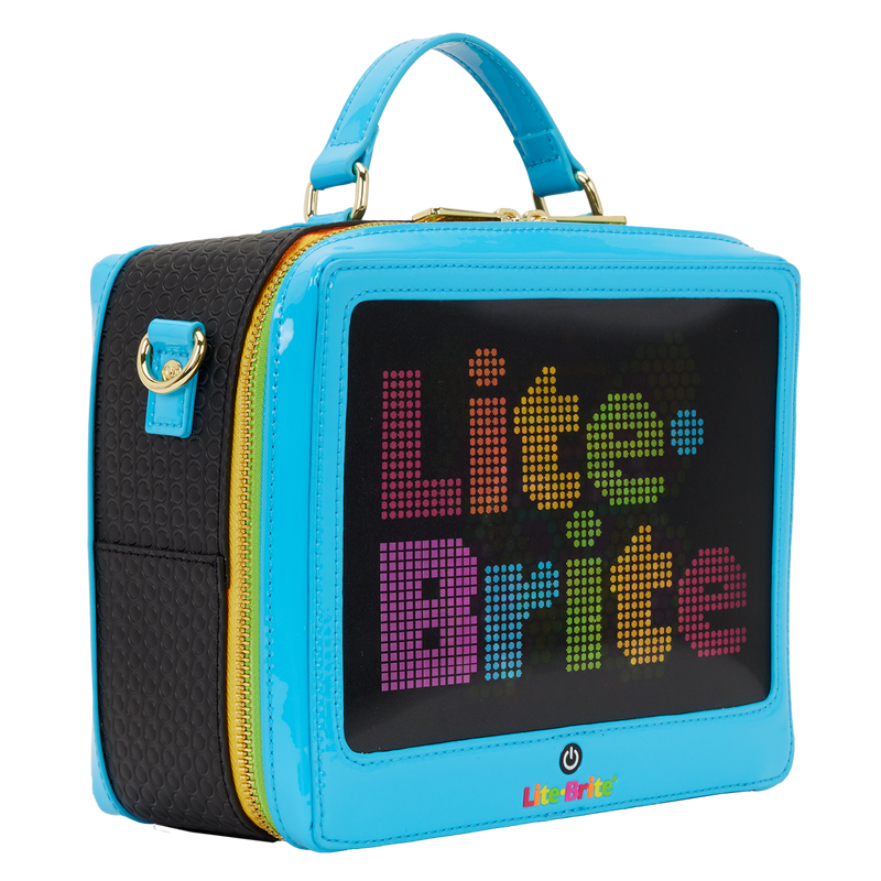 Lite-Brite Lenticular Glow Crossbody Bag with Coin Bag