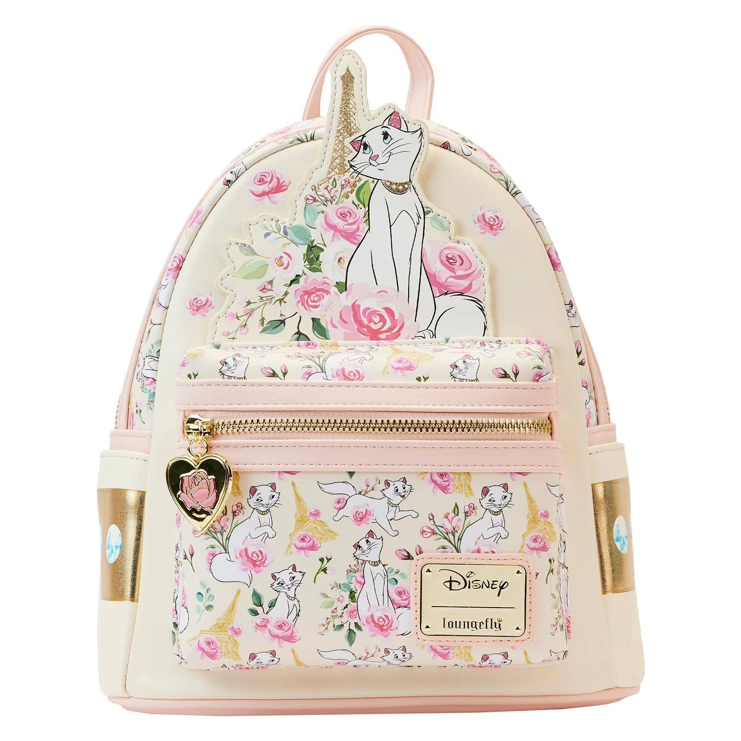 Loungefly Aristocats Duchess in Paris Floral AOP Mini Backpack