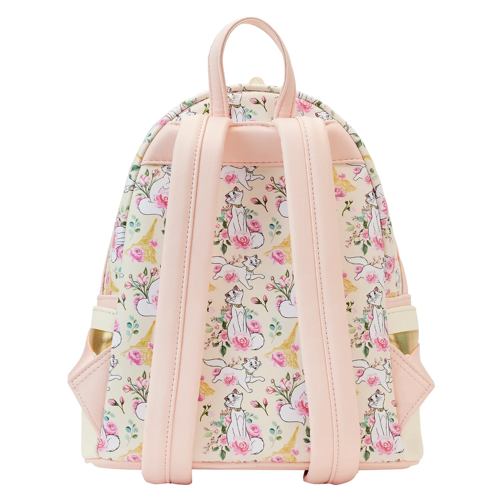 Loungefly Aristocats Duchess in Paris Floral AOP Mini Backpack