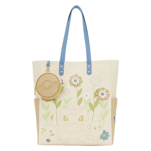 Pokemon Floral Tote Bag with Coin Bag