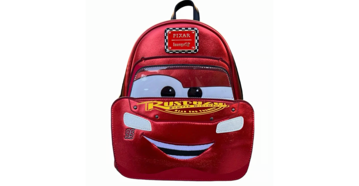 Grotto Treasures Exclusive - Loungefly Disney Pixar Cars Metallic Lightning McQueen Cosplay Mini Backpack