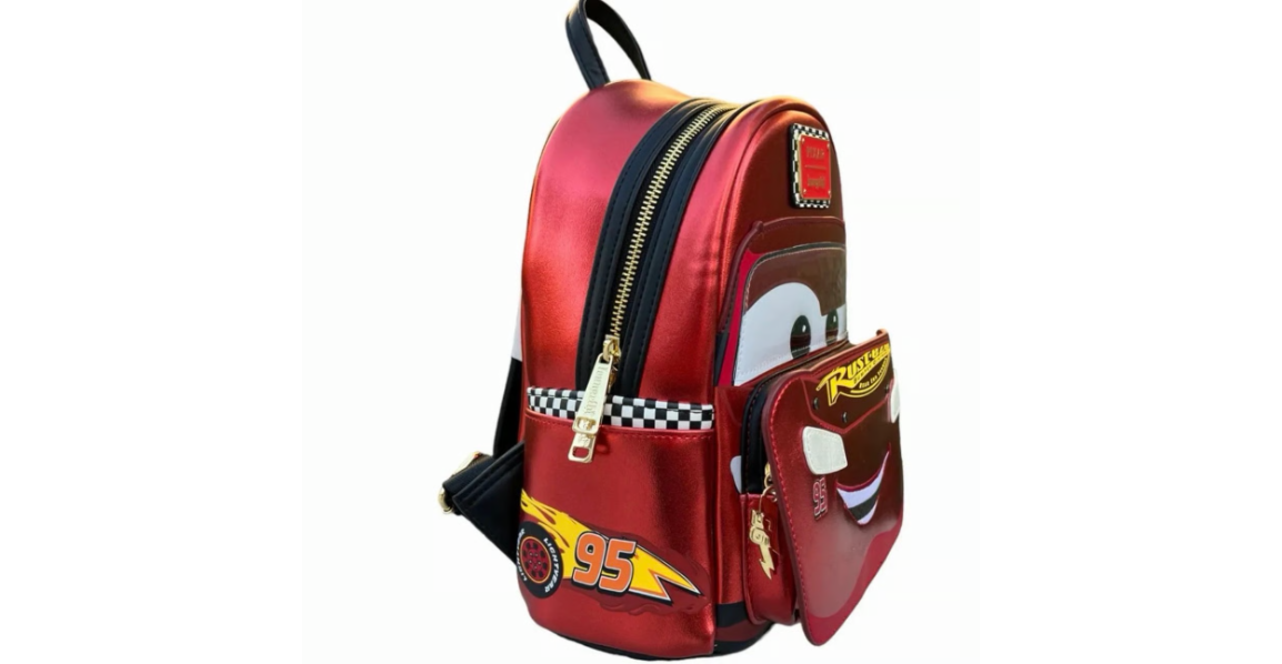 Grotto Treasures Exclusive - Loungefly Disney Pixar Cars Metallic Lightning McQueen Cosplay Mini Backpack